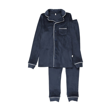Velour Grandpa PJ-Navy
