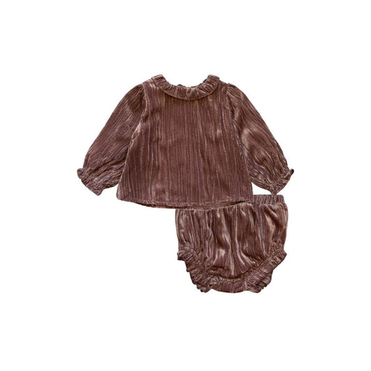 Crushed Velvet Baby Set