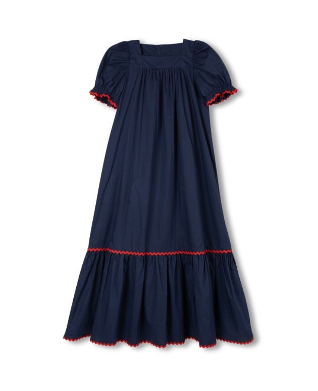 Poplin Square Neck Robe