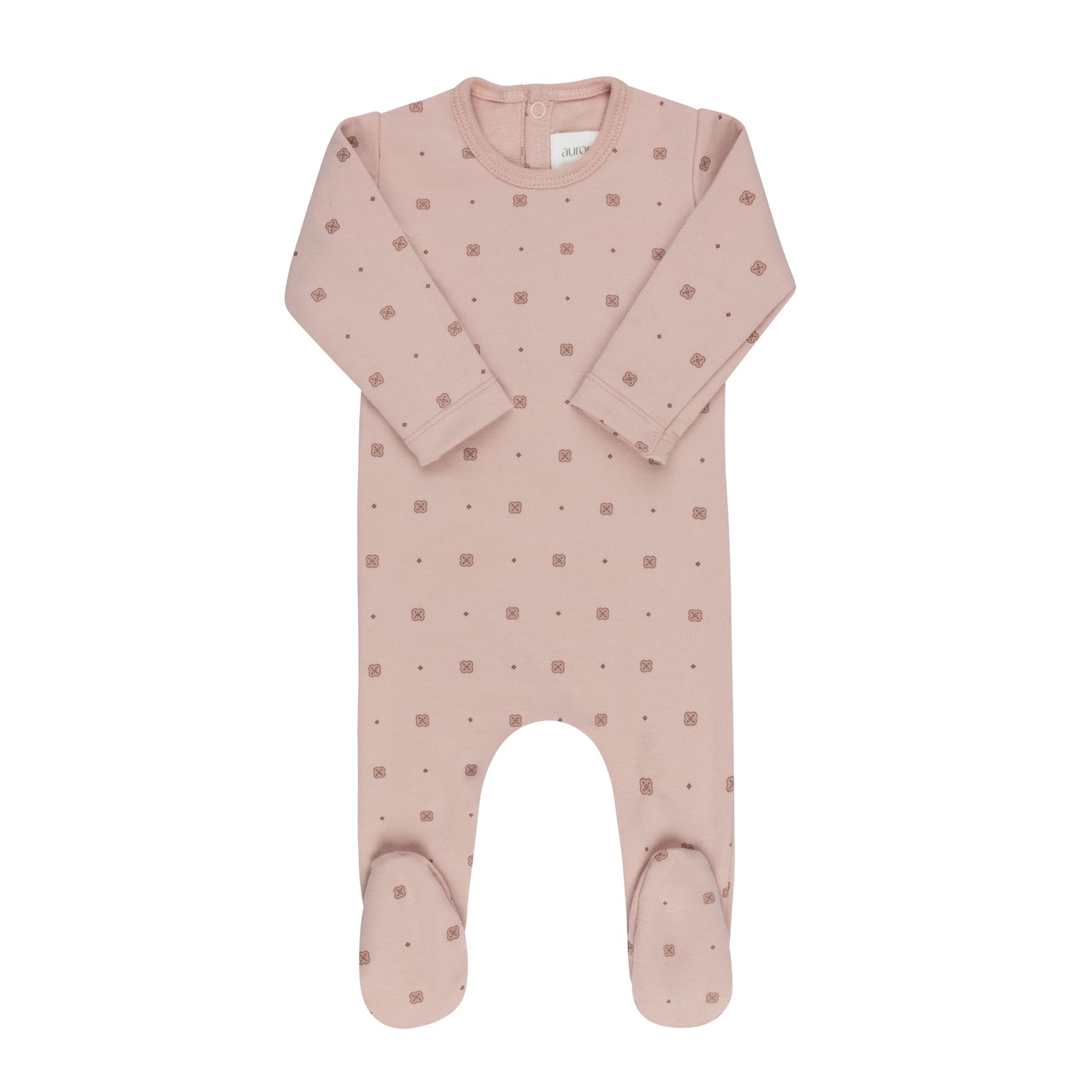 Geometric Floral Footie + Beanie