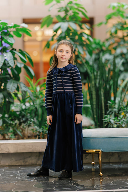 Navy Stripe Sweater Maxi