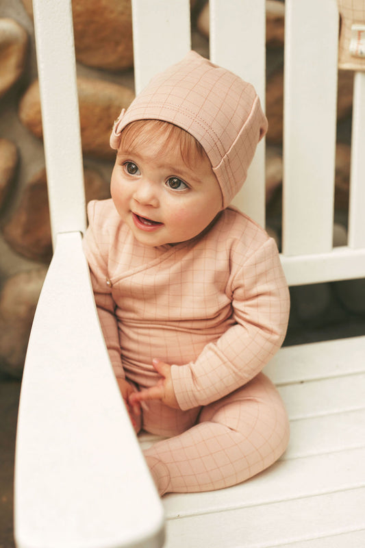 Checked Kimono Footie