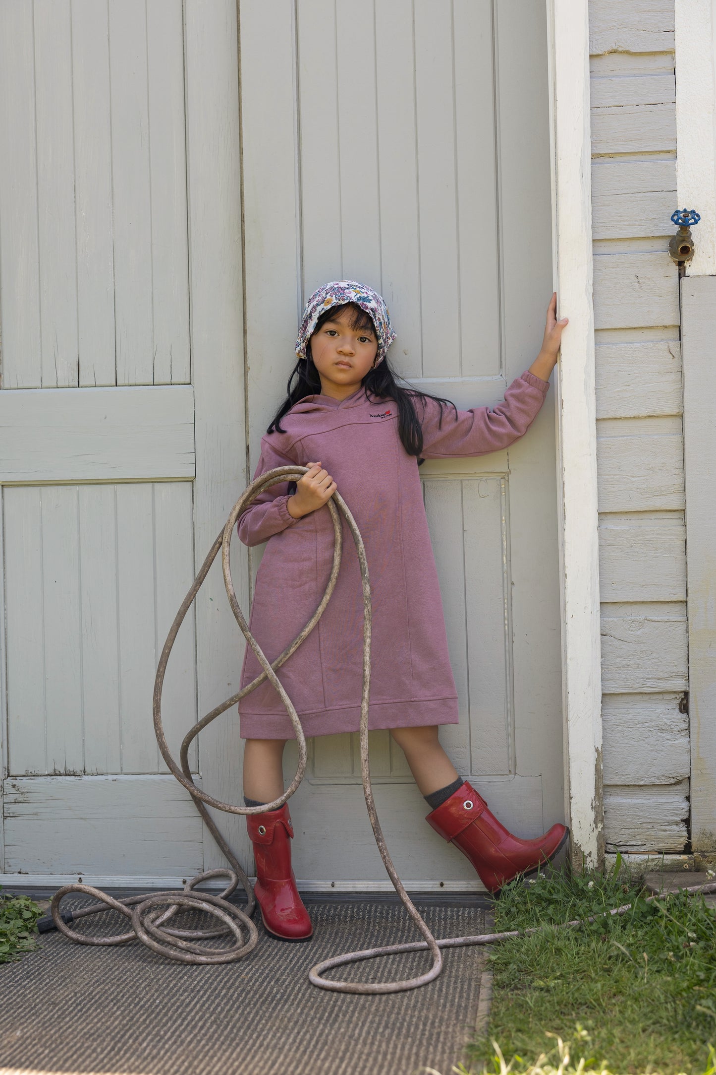 Acid Wash Mauve Chalk Dress