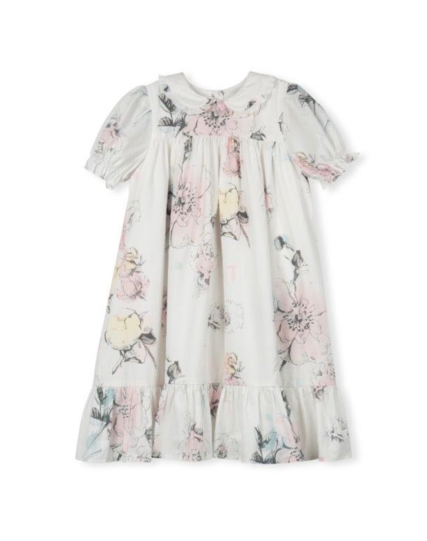 Cindy Floral Printed Pastel Dress