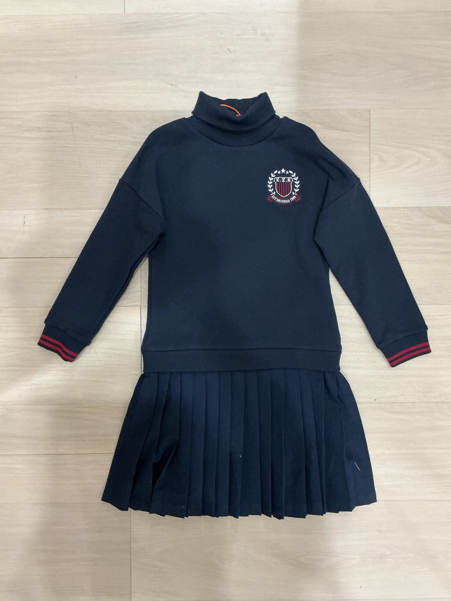 Varsity Pleated Dress