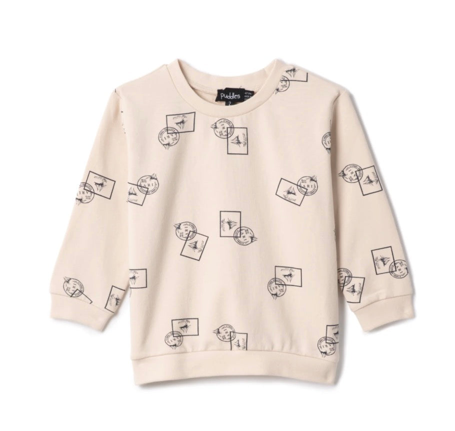 Stamp print sweater