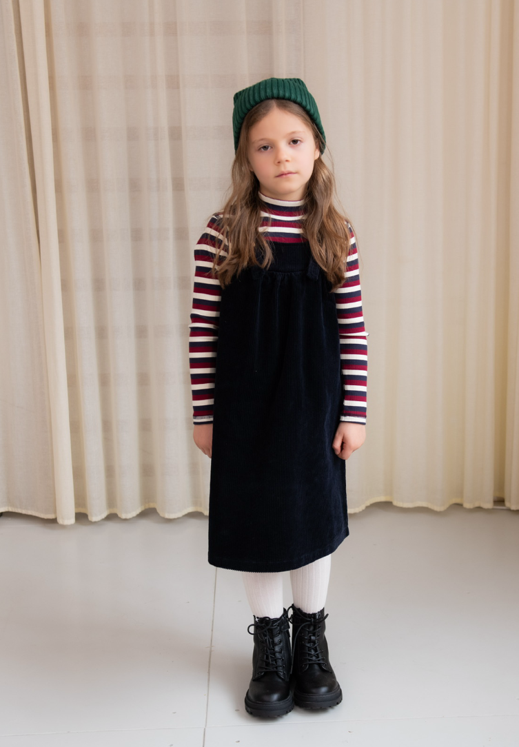 Cranberry Stripe Mockneck