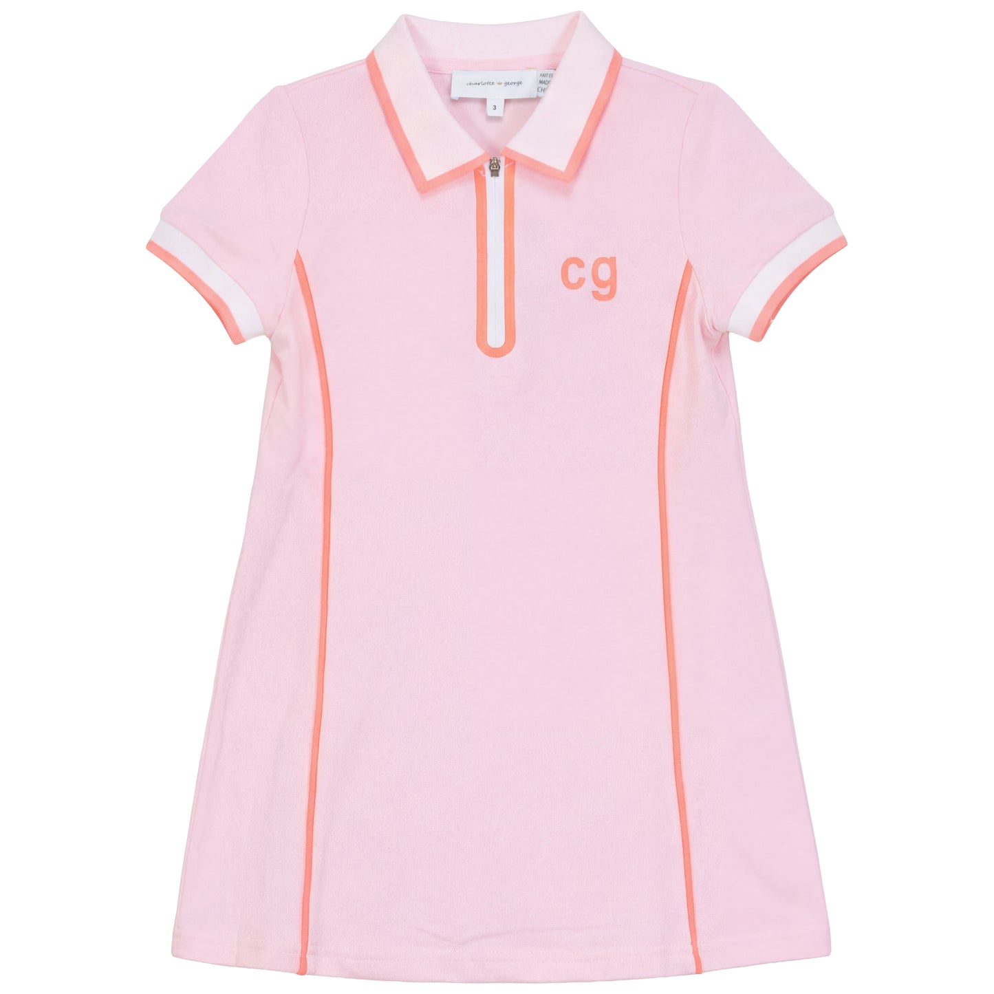 Girls Polo Dress With Contrast Trim
