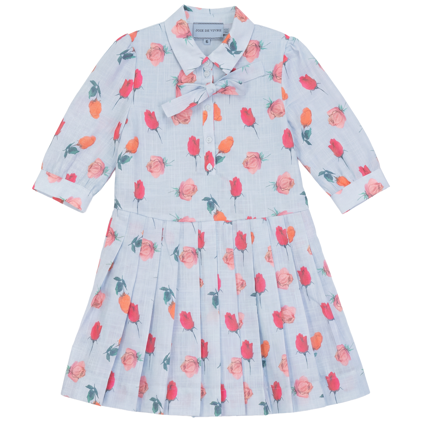 Girls Loose Dress With Pleats