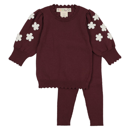 Embroidered Knit Baby Set