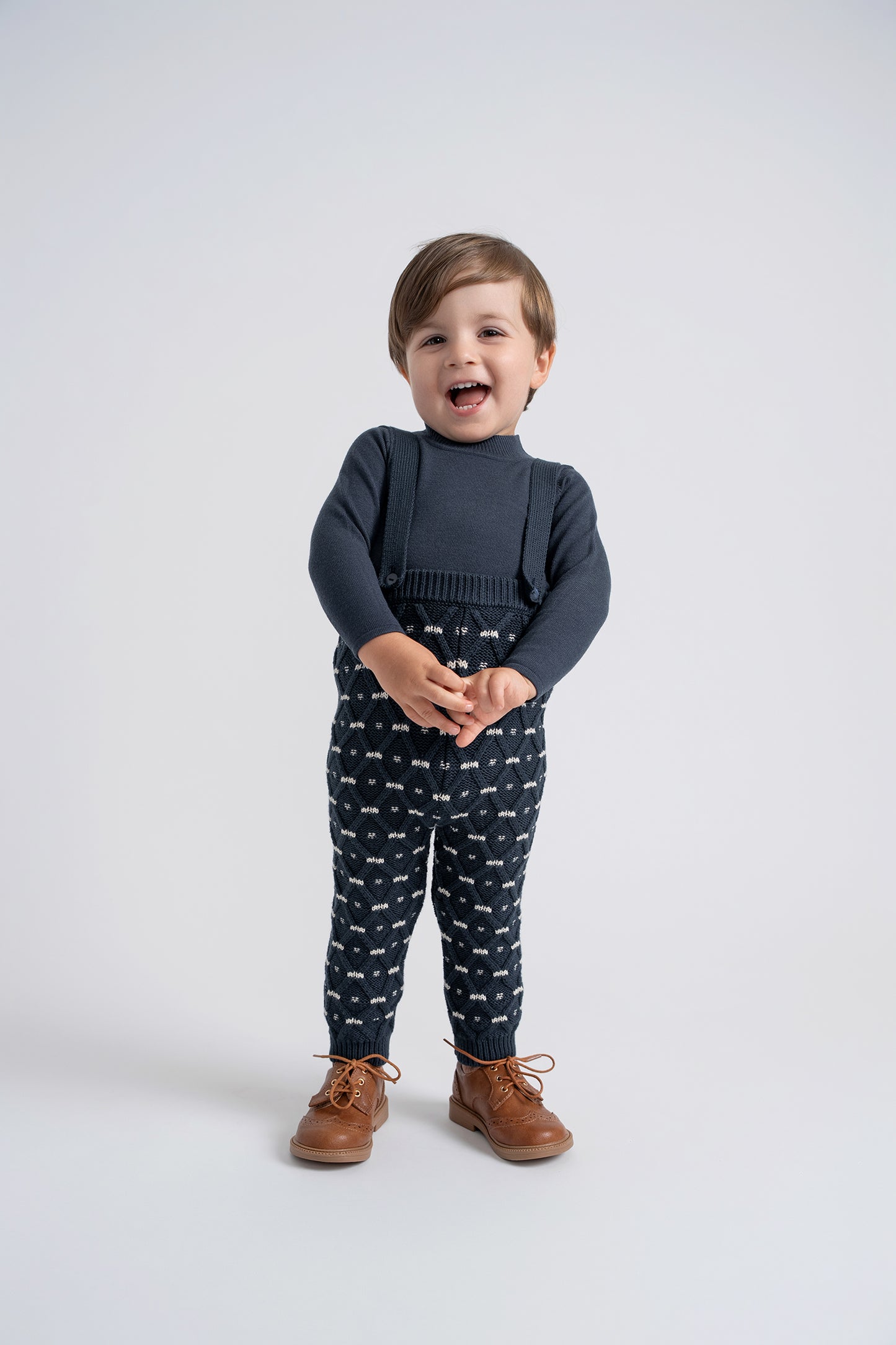 Stripe Knit Overalls