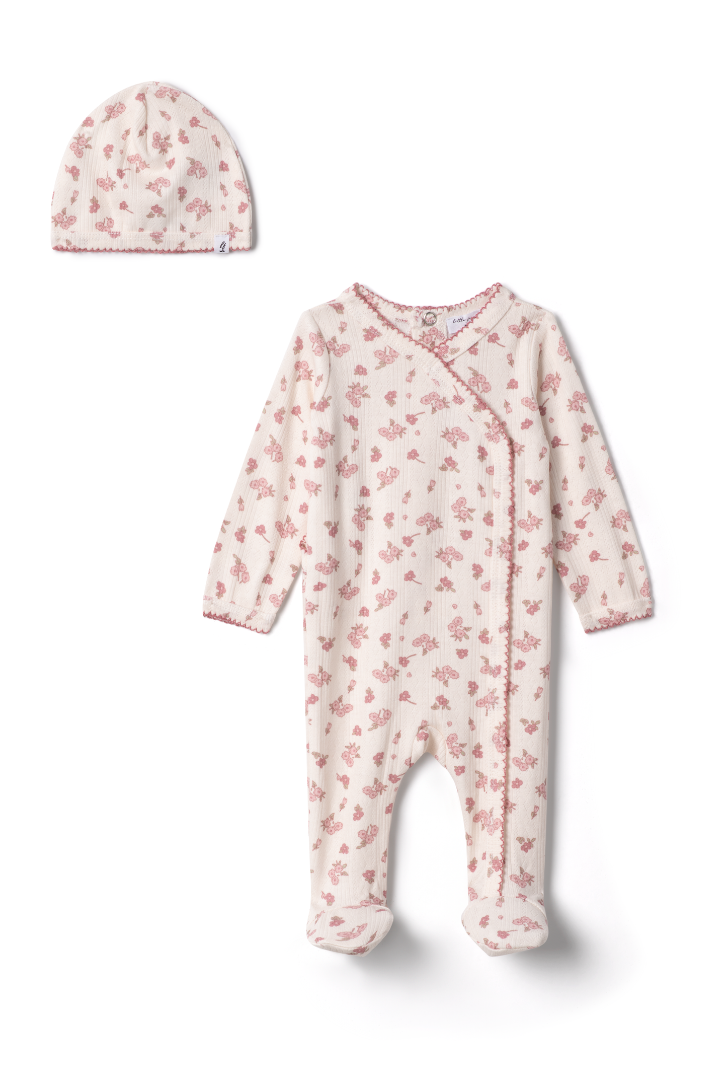 Flower Print Pointelle Stretchie