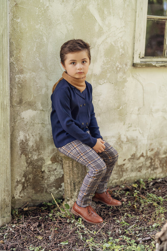 Double Breasted Knit Blazer