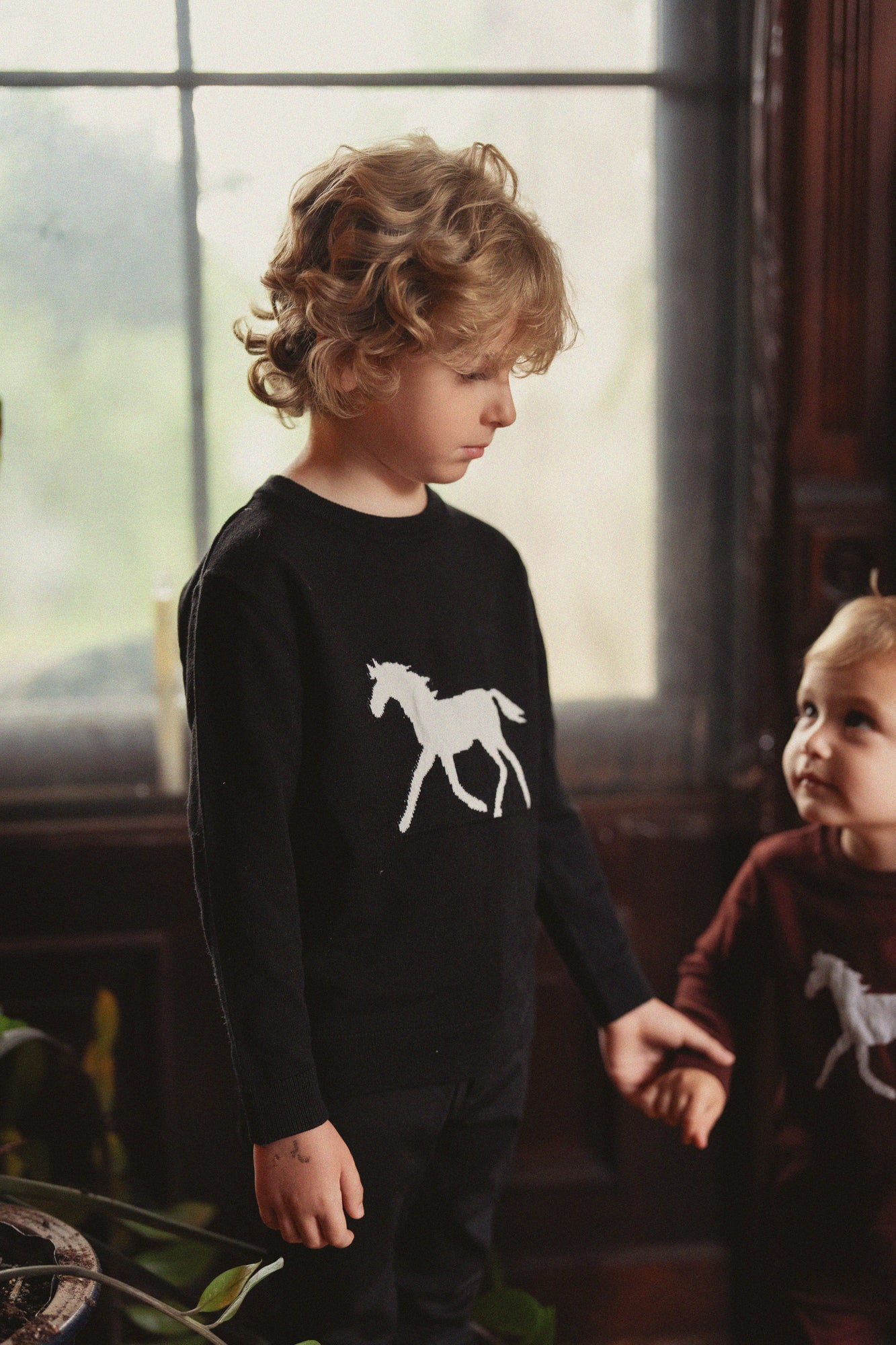 Knit Top With Horse Jacquard