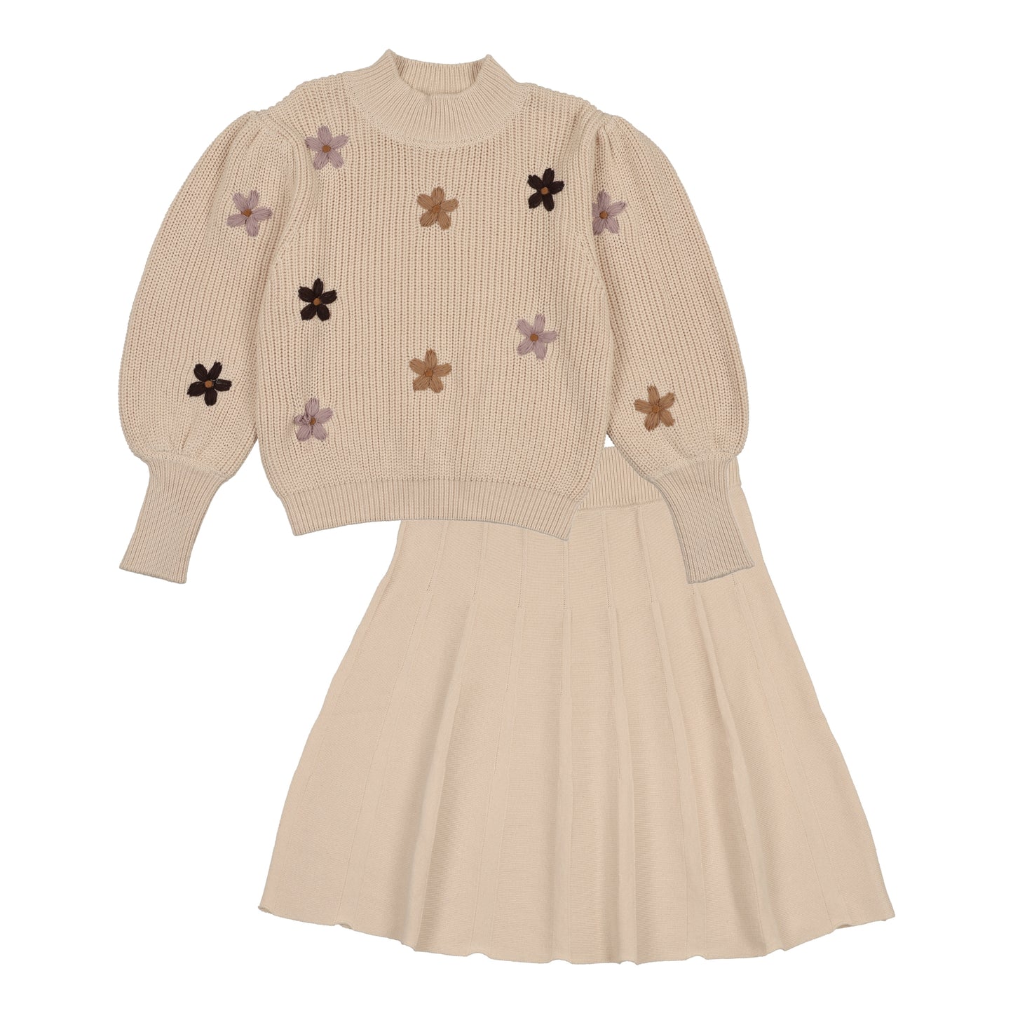Embroidered Knit Set