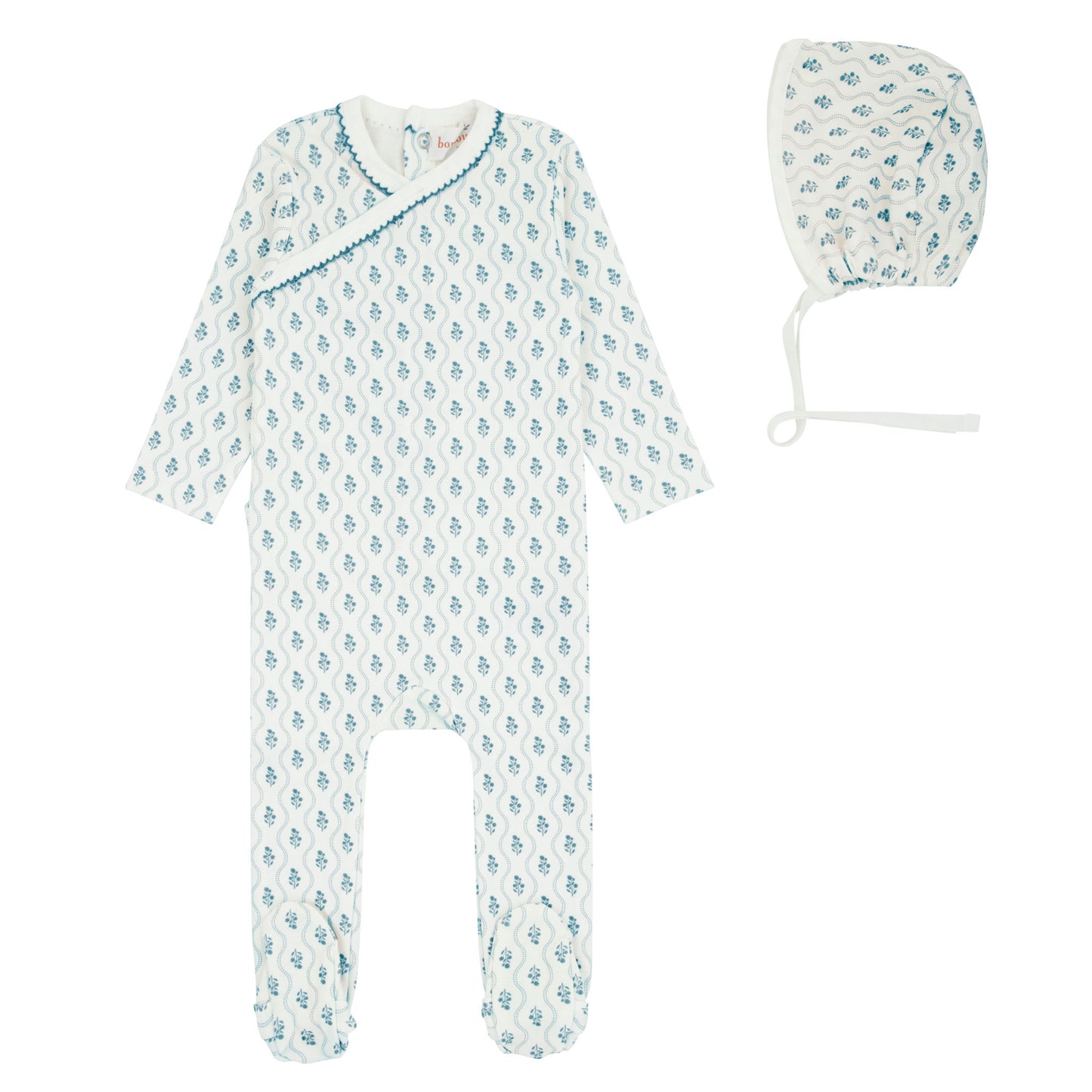 Scalloped Print Footie