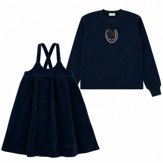 The Gallop Navy Jumper Set