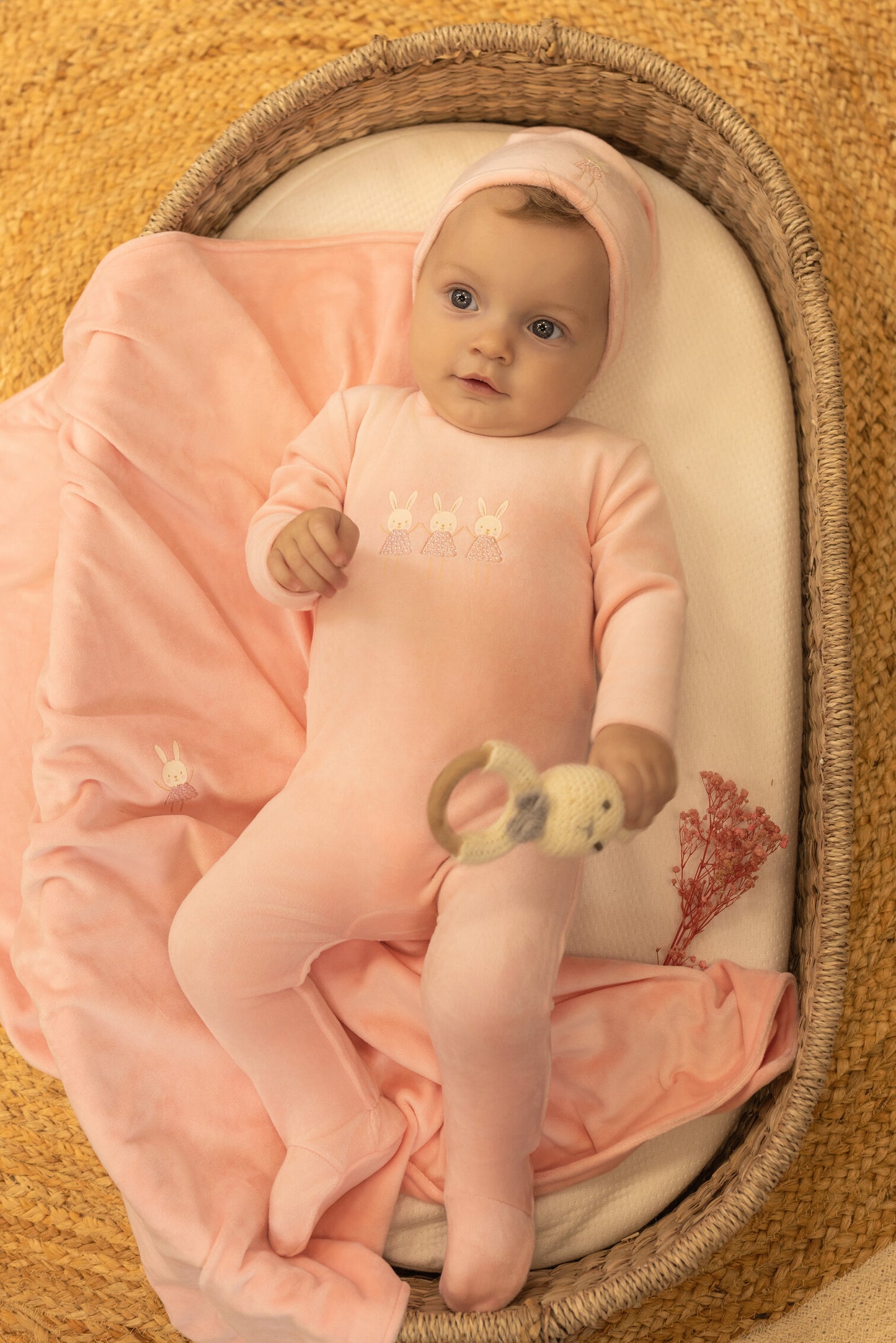 Bunny Cranberry Footie