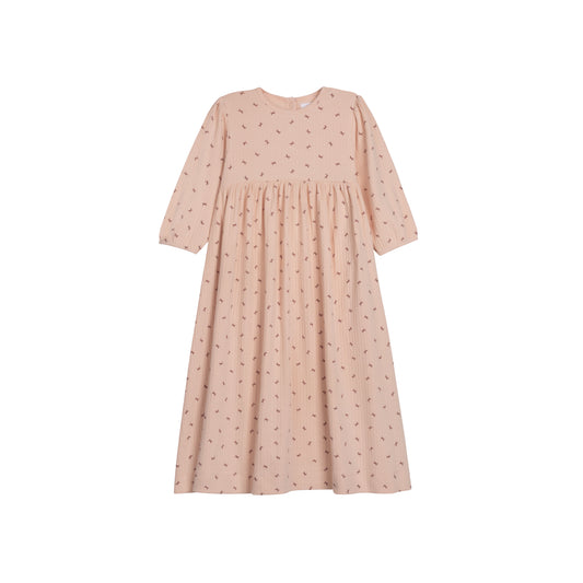 Bow Pattern Collection 3/4 Sleeve Dres