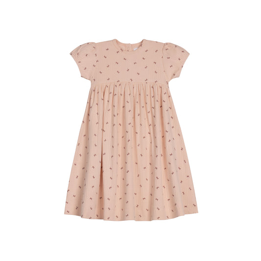 Bow Pattern Collection Short Sleeve Dress
