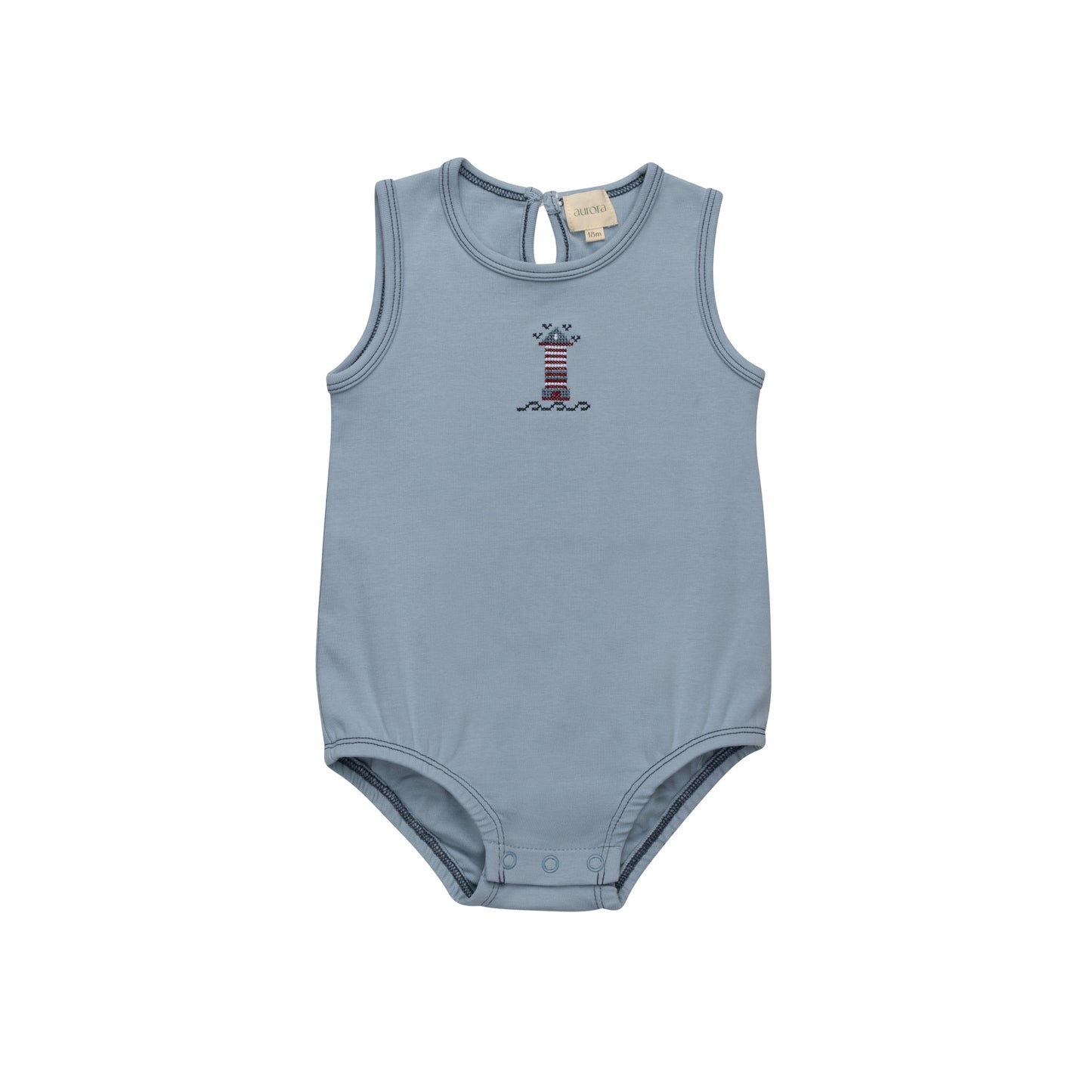 Cotton Crossstich Lighthouse Collection Romper
