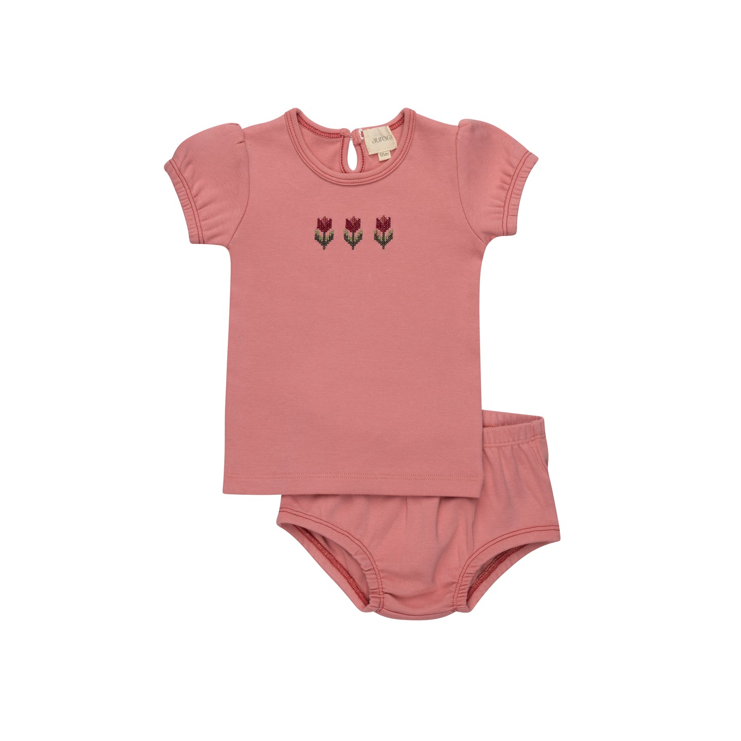 Cotton Crossstich Tulip Collection Tshirt + Bloomer