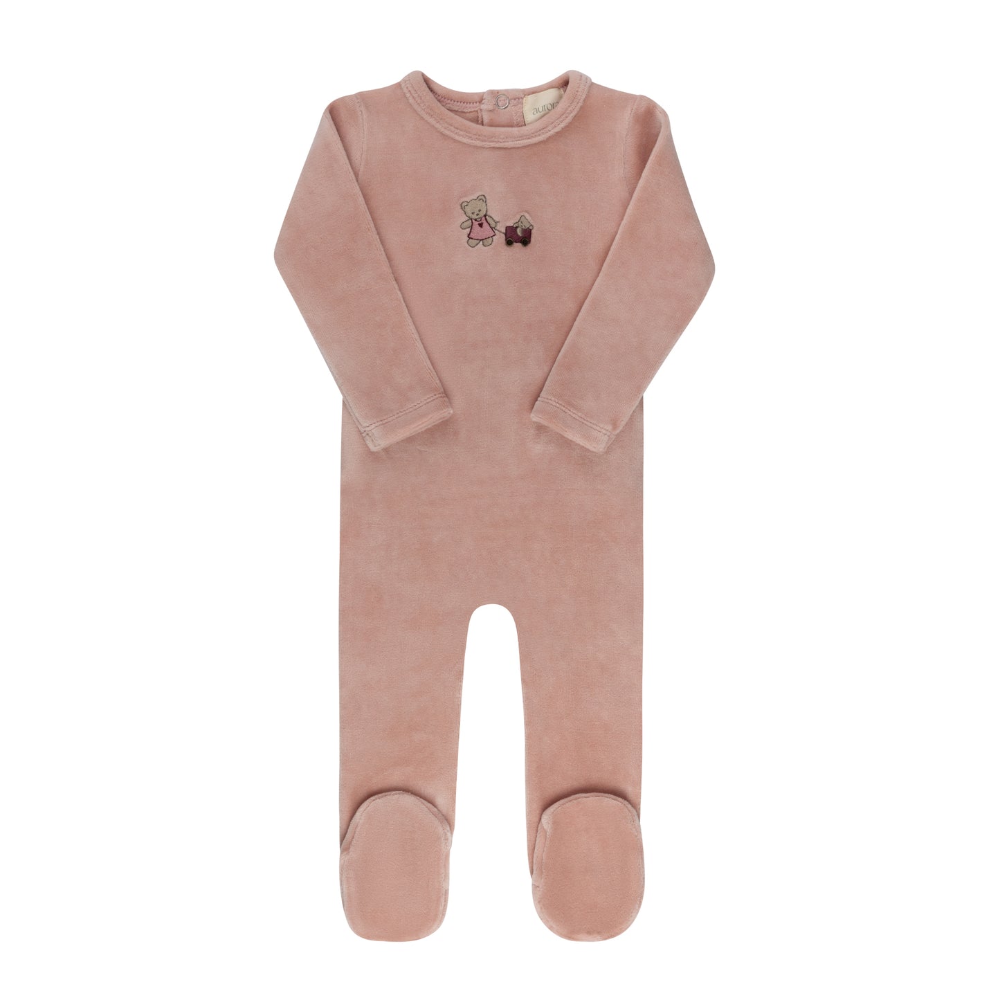 Embroidered Bear Footie