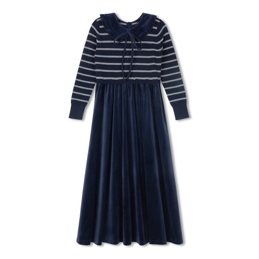 Navy Stripe Sweater Maxi