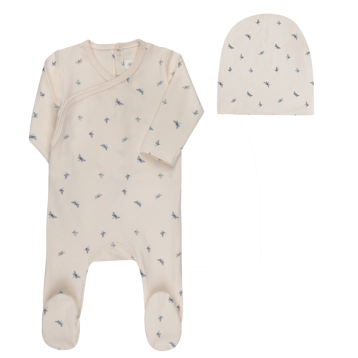 Jersey Cotton Butterfly/ Dragonfly Collection Footie + Beanie
