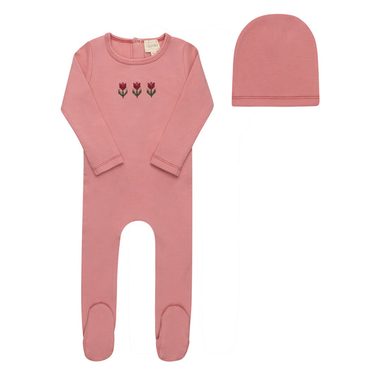 Cotton Crossstich Tulip Collection Footie