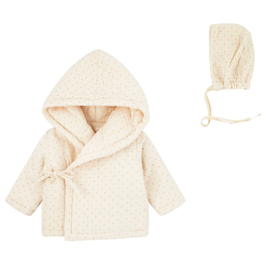 Polka Dot pink Muslin Sweater