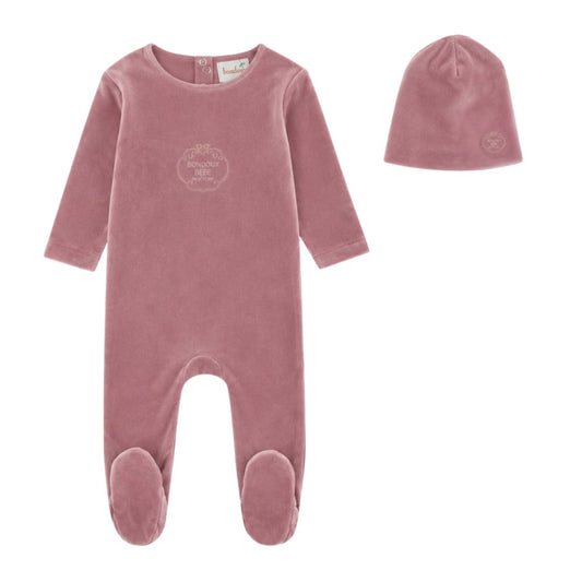 Embossed Mauve Footie