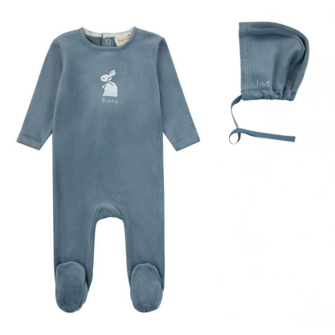 Sweet Bunny Deep Blue Footie
