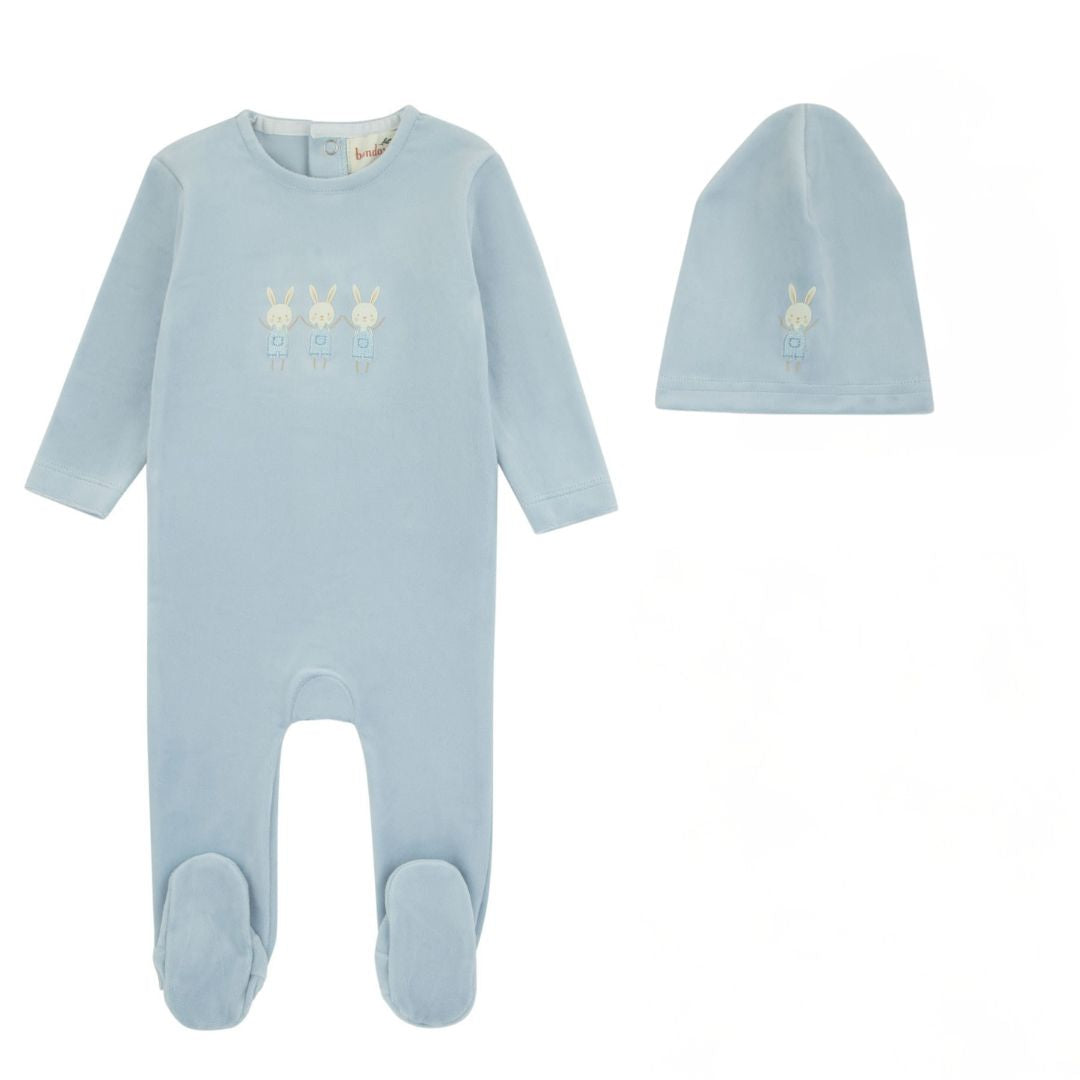 Bunny Light Blue Footie
