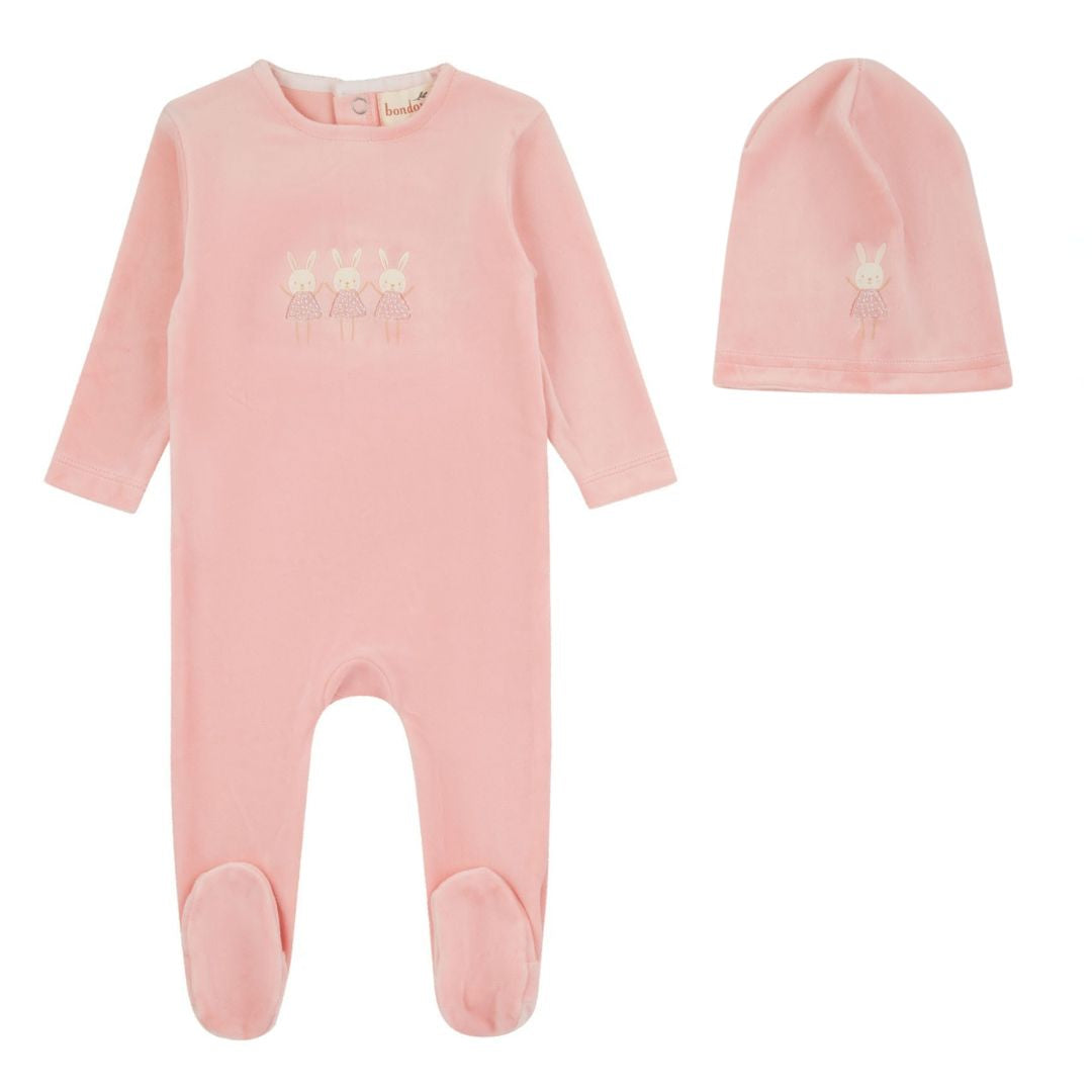 Bunny Cranberry Footie