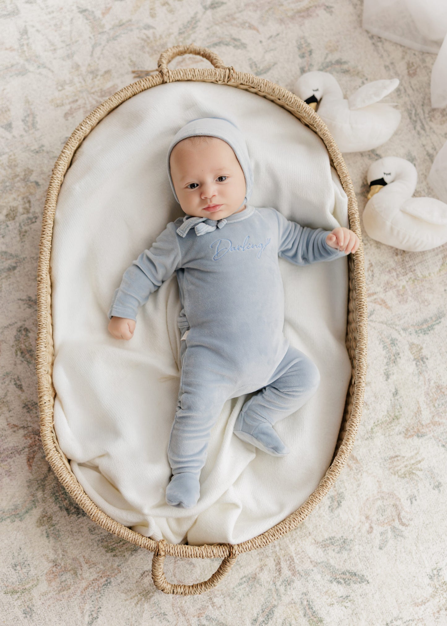 Darling Leaf Footie - Blue Wisp