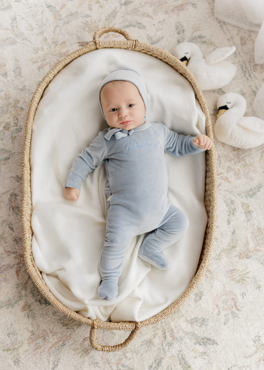 Darling Leaf Footie - Blue Wisp