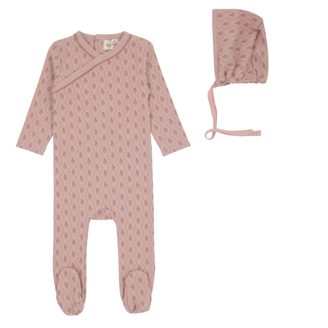 Scalloped Print Footie