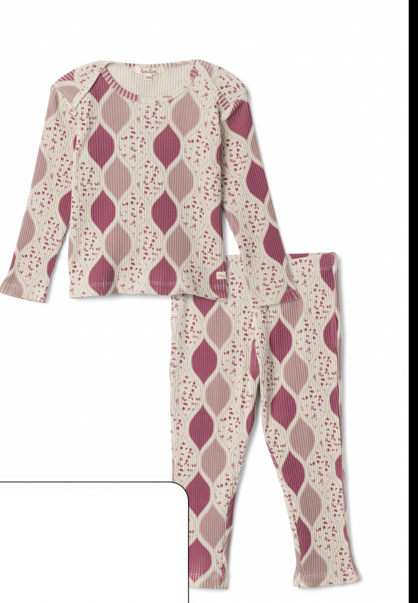 2 PC Long sleeve with 3x3 Rib with print