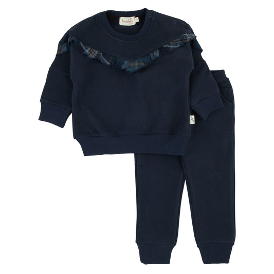 Plaid Patch Baby Girl Set