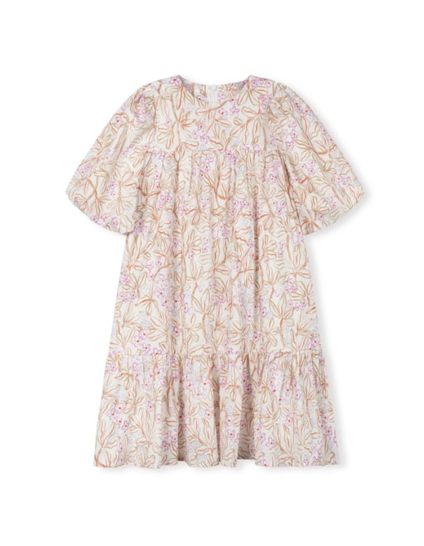 Floral Painted Babydoll Dress