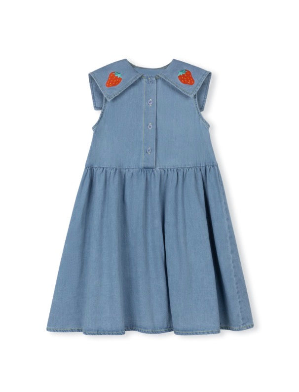 Tate Strawberry Denim Jumper