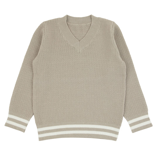 Striped Trim Sweater