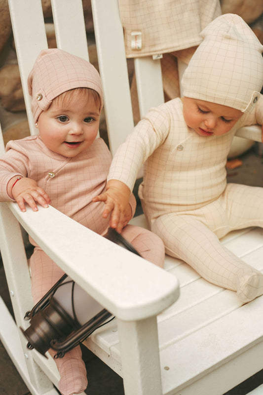 Checked Kimono Footie