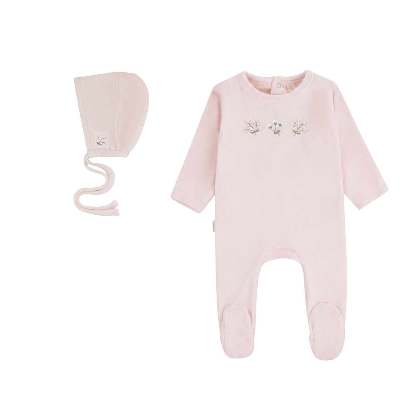 Doll Footie Set - Soft Pink