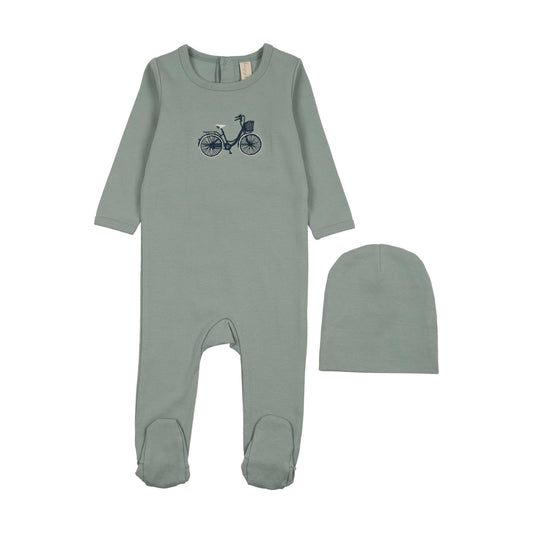 Embroidered Bike Footie Set