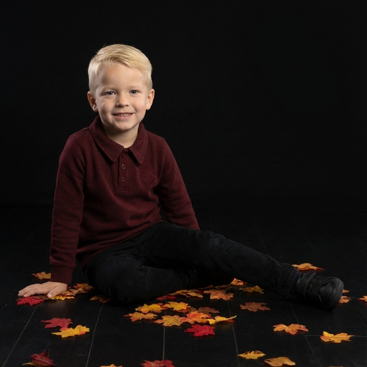 Boys Burgundy Polo