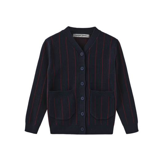 Pilro Pinstripe Knit Cardigan