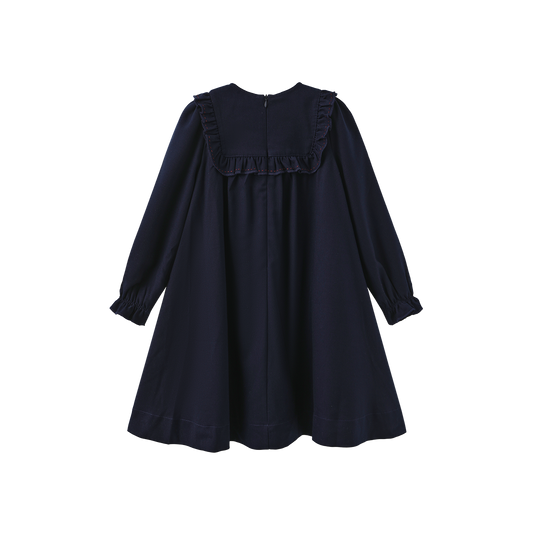 Pilro Wool Embroidered Bib Dress