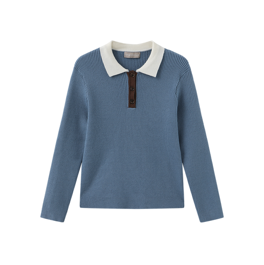 Palli Ribbed Collared Sweater